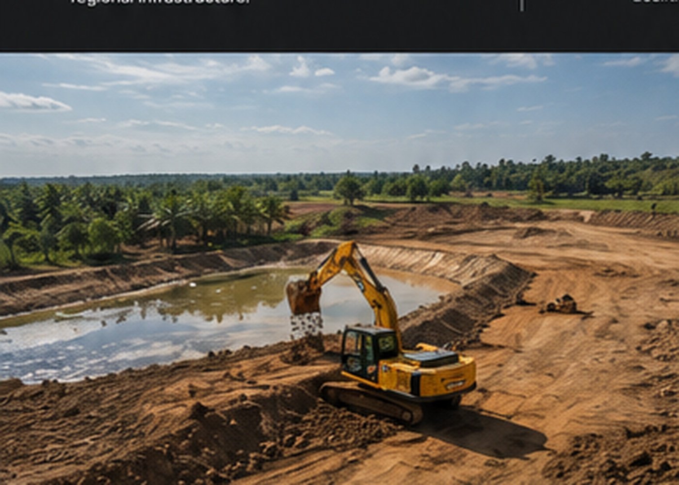 Infrastructure earthwork site